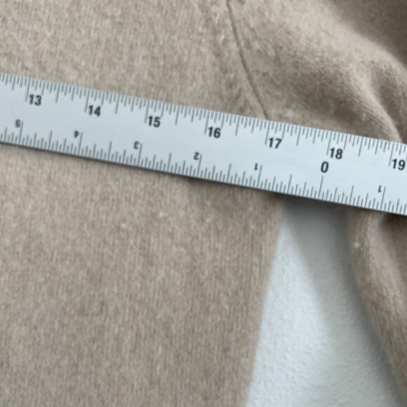 Vintage Y2K Arden B Sweater Maxi Duster Beige Cardigan Rabbit Fur Knit Preppy L - Picture 4 of 7